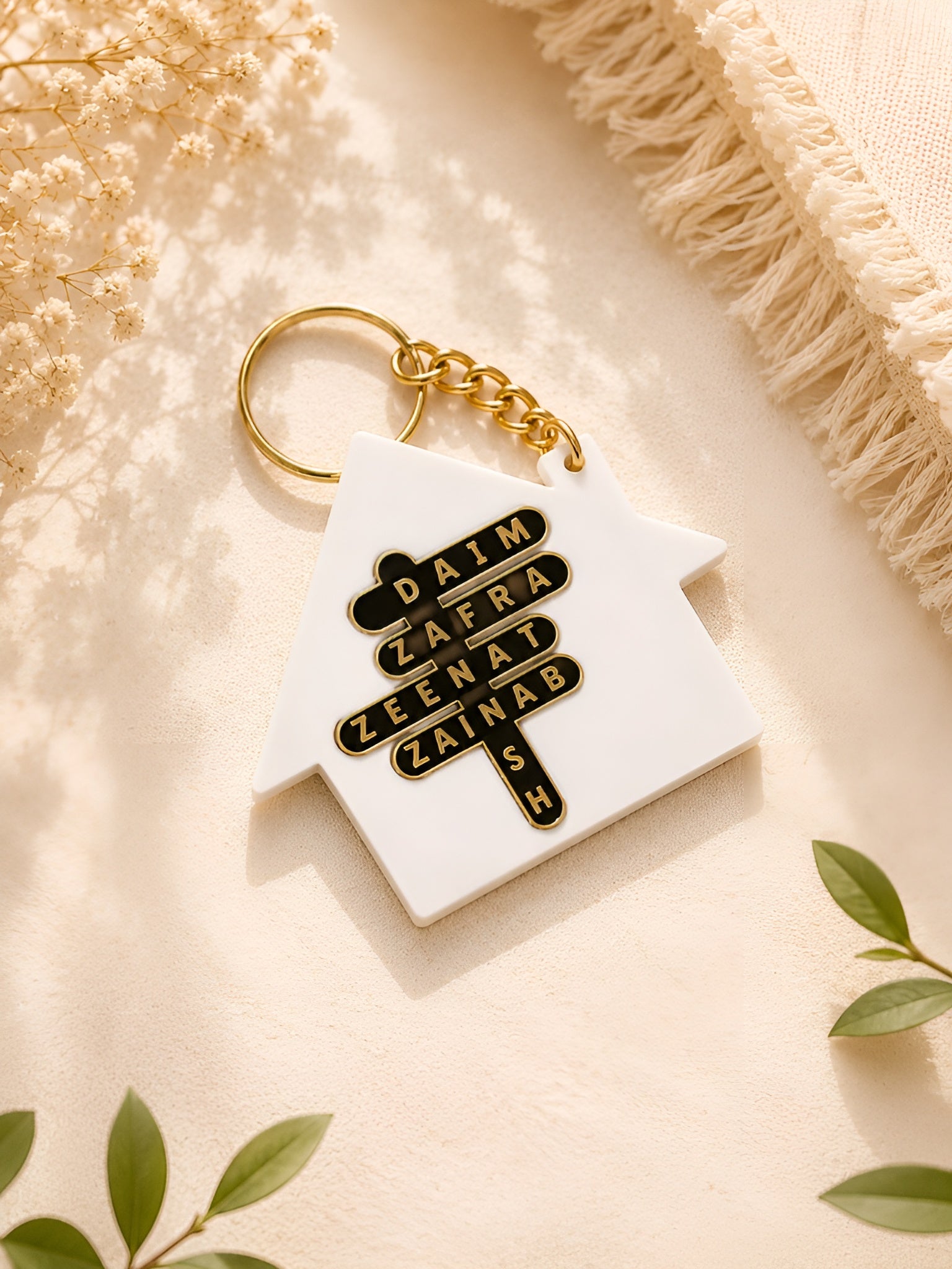 Wordmatch home - keychain   Fully personalized with family name