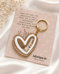 Heart Key Chain Rose Gold Pink Tone